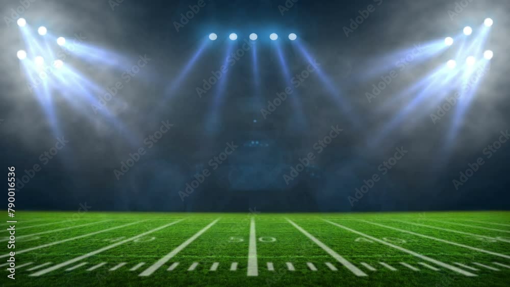 American football night stadium Sport advertisement 4K video