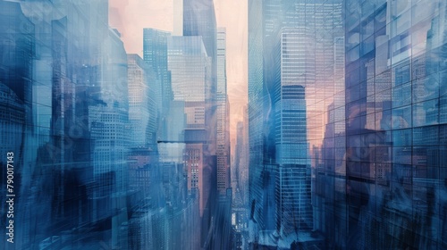 Skyline of Tall Buildings in a City