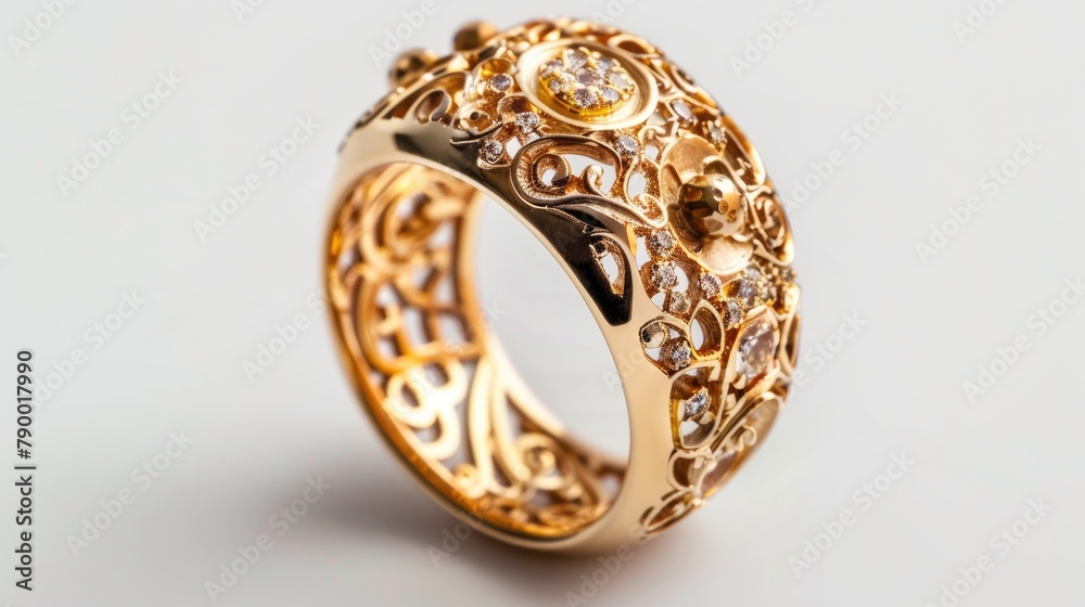 Ring Jewelry on a White Background Ring Jewelry on a White Background