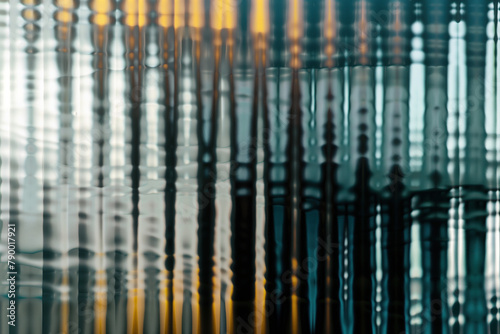 Ripple glass texture. Textured glass with reflections. Abstract background image. Created with Generative AI technology.