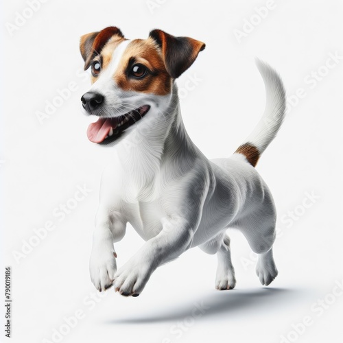 Image of isolated Jack Russell against pure white background, ideal for presentations  © robfolio