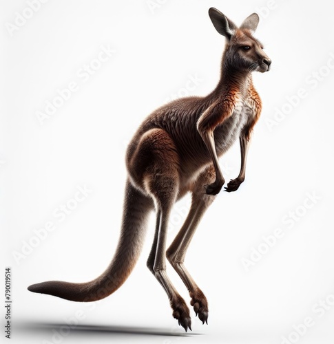 Image of isolated Kangaroo against pure white background, ideal for presentations 