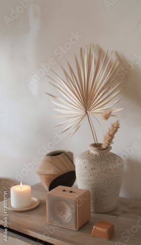 Table With Vase and Candle