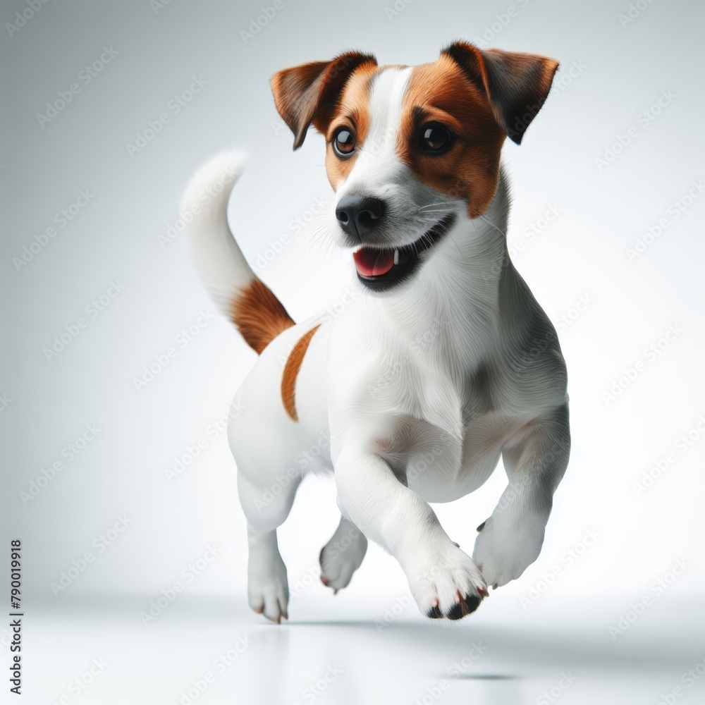 Image of isolated Jack Russell against pure white background, ideal for presentations

