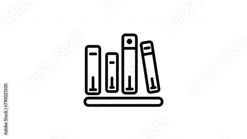 Library animated icon with alpha channel. Perfect for project and presentations