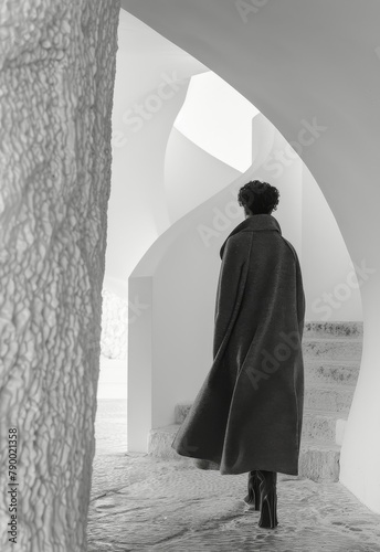Woman in Black Coat