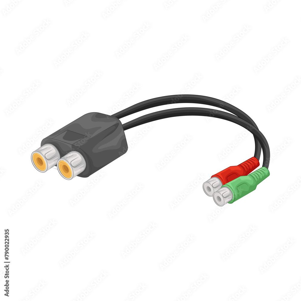 Illustration of jack connector Illustration of jack connector