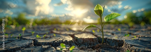 Plant Sprouts in Front of the Sun