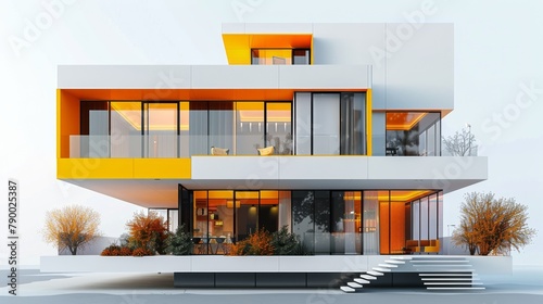 Modern House With Staircase Leading Up