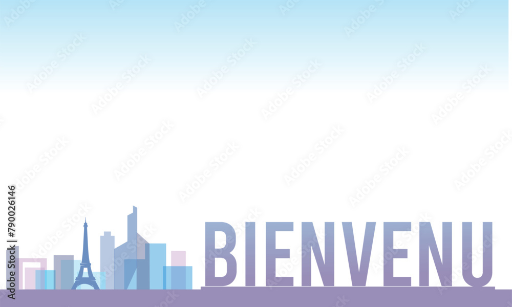 Great editable vector file of Paris skyline with classy and unique style best for your digital design and print mockup