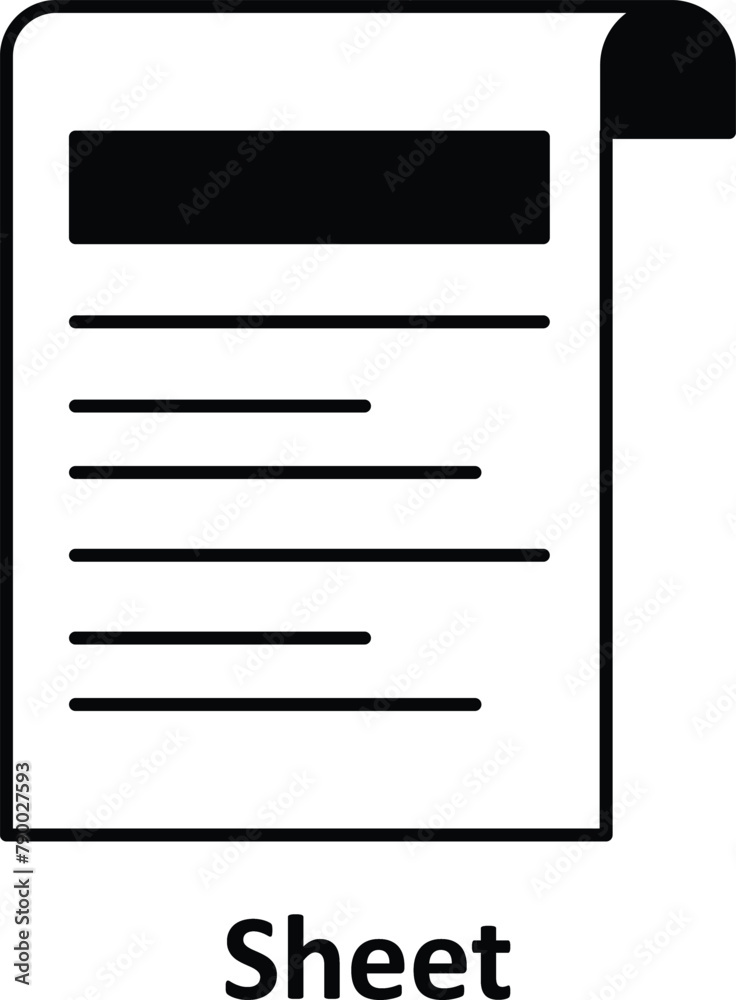 Sheet Vector icon which can easily modify or edit Sheet Vector icon which can easily modify or edit