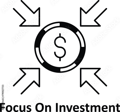 Focus on investment Vector icon which can easily modify or edit
