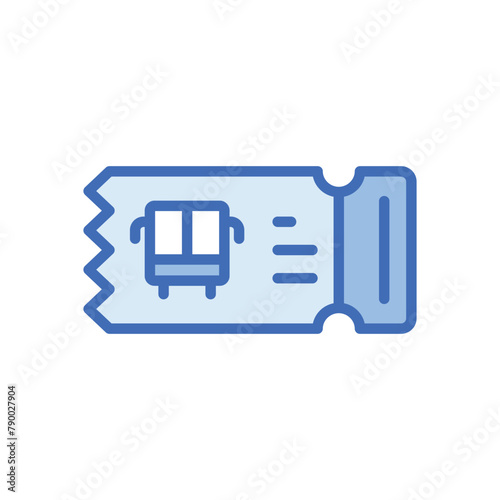 Bus Ticket vector icon