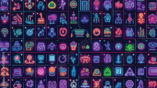 180 trendy gradient thin line icons set of cyber se