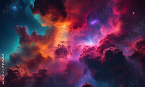 Nebula clouds abstract background