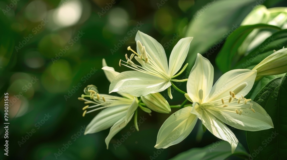 Delicate and lovely flowers blooming at the uppermost part of a plant