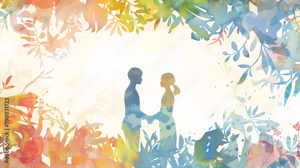 Adam and Eve in the garden of eden concept Stock Illustration | Adobe Stock