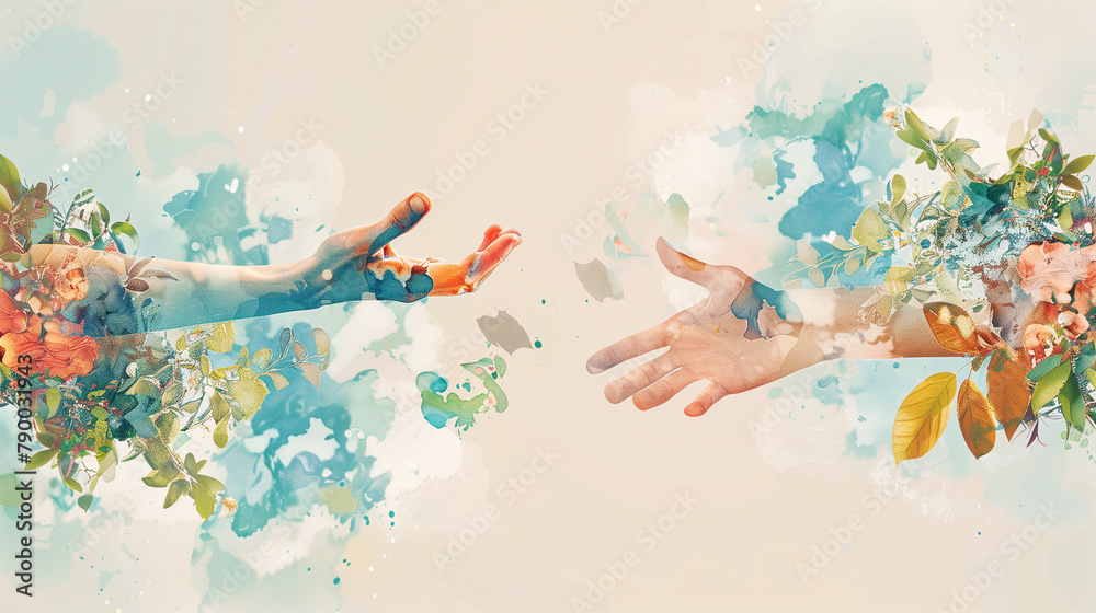 Adam and Eve in the garden of eden concept Stock Illustration | Adobe Stock