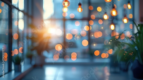 Beautiful Blurred Background of a light modern