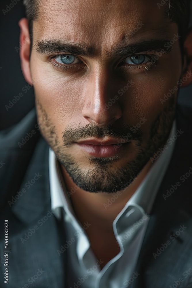 a perfectly smooth face looks into the frame, a portrait of an ideal very well-groomed beautiful serios man 30 years old in suit, a perfectly smooth face looks into the frame, a portrait of an ideal very well-groomed beautiful serios man 30 years old in suit,