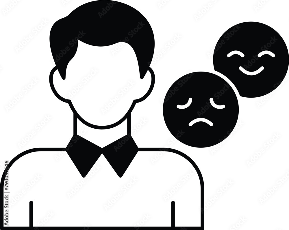 Man with emoji Vector icon which can easily modify or edit Man with emoji Vector icon which can easily modify or edit