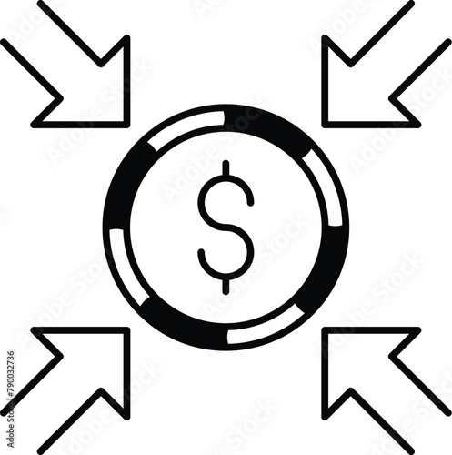 Focus on investment Vector icon which can easily modify or edit
