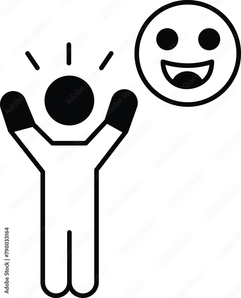 Happy man Vector icon which can easily modify or edit Happy man Vector icon which can easily modify or edit