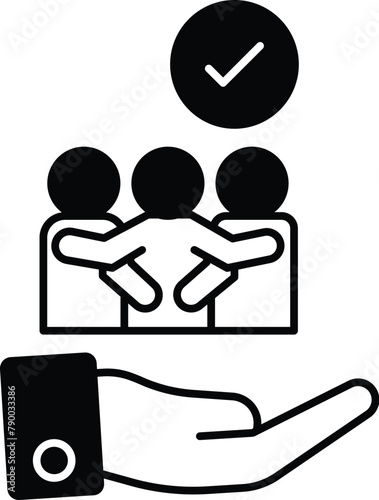 Teamwork Vector icon which can easily modify or edit