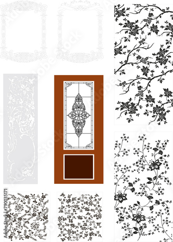 vector decorative door patter