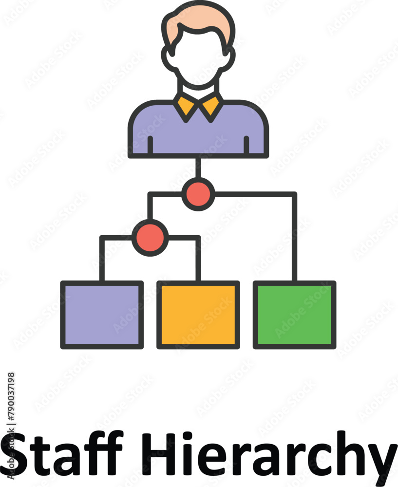 Staff hierarchy Vector icon which can easily modify or edit Staff hierarchy Vector icon which can easily modify or edit