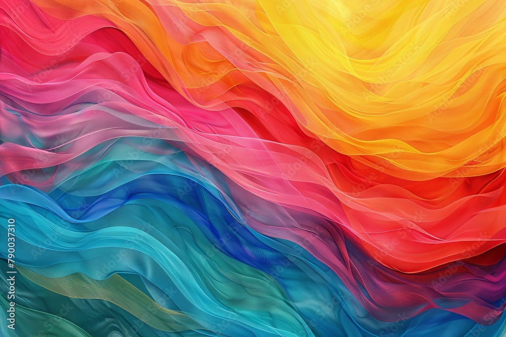 Psychedelic symphony. Abstract waves of vibrant energy Psychedelic symphony. Abstract waves of vibrant energy