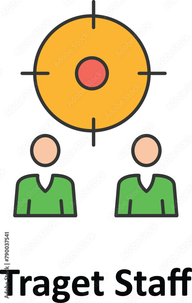 Target staff Vector icon which can easily modify or edit Target staff Vector icon which can easily modify or edit