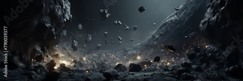 A network of tubes delivered crushed meteor rocks to a colony of space worms living in an abandoned asteroid mining station photo