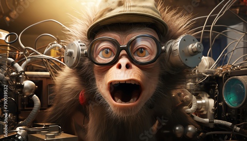 A scatterbrained inventor relied on his loyal but mischievous capuchin monkey to test his wacky contraptions, leading to many hilarious and sometimes destructive results photo