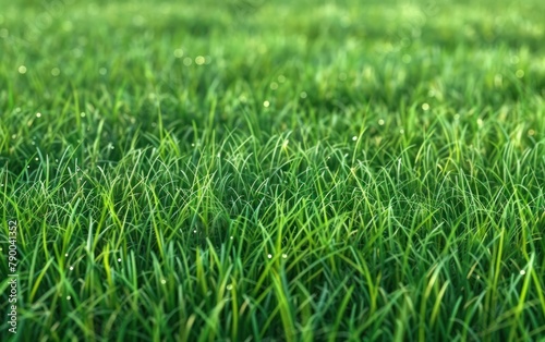 Fresh Dew on Green Grass