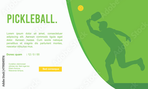 Attractive editable vector pickleball banner design great for your digital and print resources	