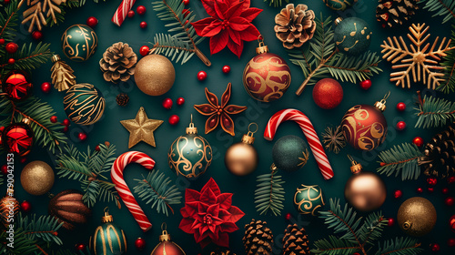 background with christmas balls	