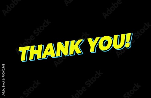 animation Thank you greeting animation text