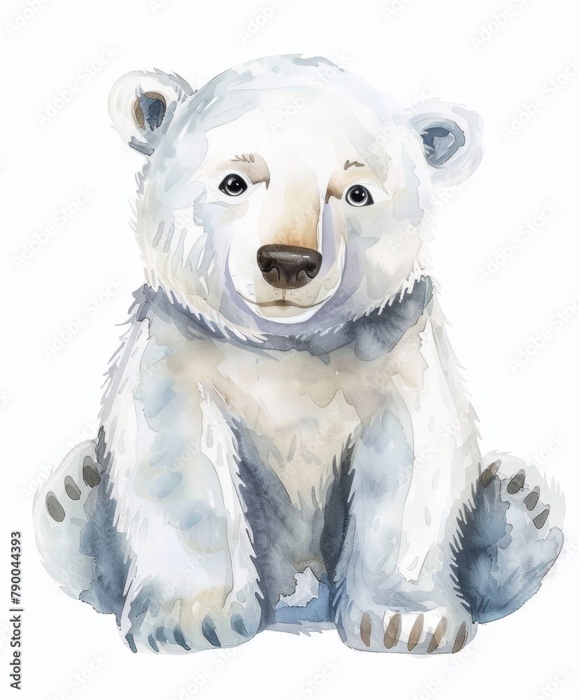 Christmas polar bear art illustration Christmas polar bear art illustration