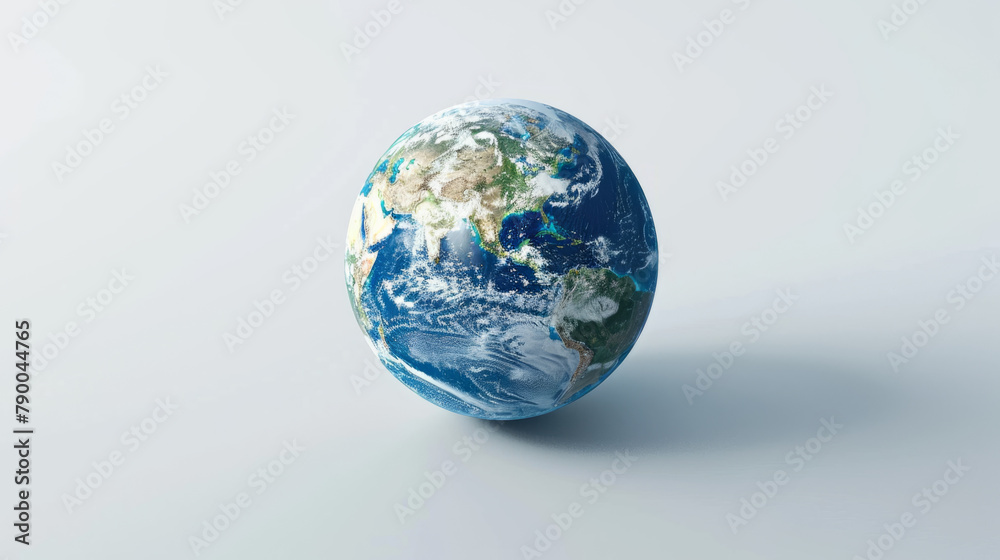 Planet Earth on White Background