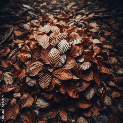 Moody, leaves, forest, floor, dark, red, browns, fallen, foliage, autumn, seasonal, colors, woodland, ground, earthy, atmosphere, natural, setting, dramatic, lighting, shadows, organic, textures, foli photo