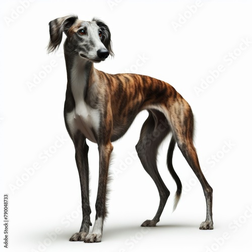 Image of isolated lurcher against pure white background  ideal for presentations 