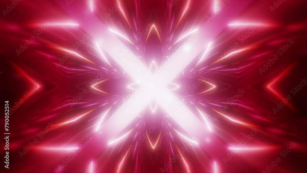Vibrant Neon X: A Hypnotic Rhythm of Dynamic Light Display, Dive into a visual feast with 'Vibrant Neon X,' a stock video that showcases a pulsating rhythm of dynamic light display.