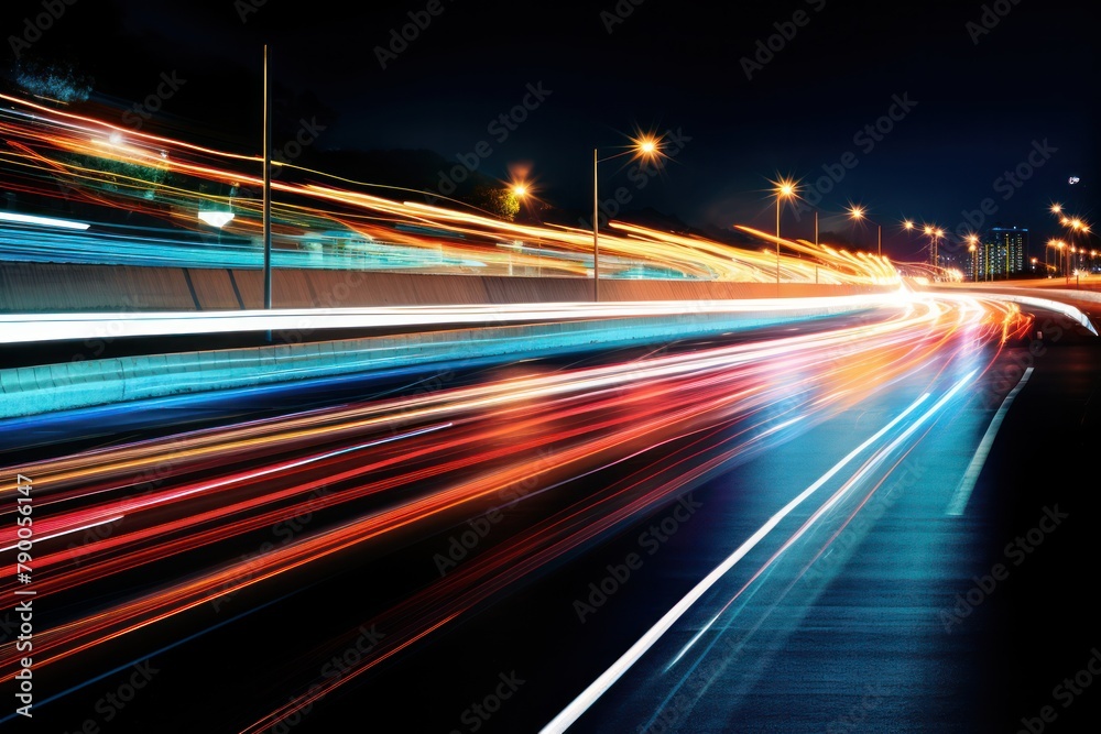 light trails Street night light trails Street night