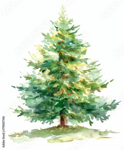 Christmas tree art illustration