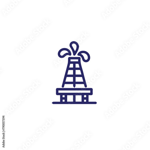 Energy line icon, oil gas vector icon photo