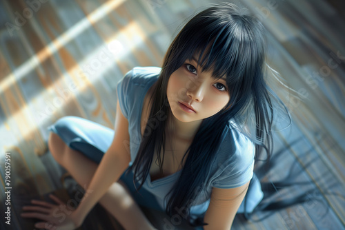 A photorealistic portrait of a Japanese girl 15 