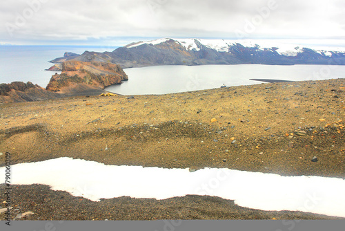 Deception Island close to the Antarctic Peninsula with  underlying active volcano. © robnaw