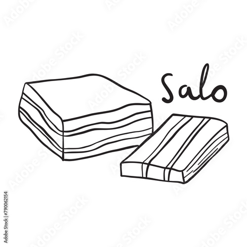 piece of salo vector icon