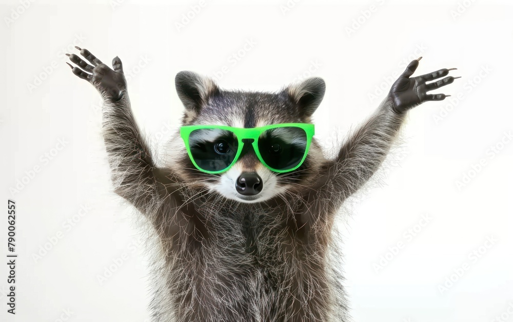 Cool Raccoon with Sunglasses